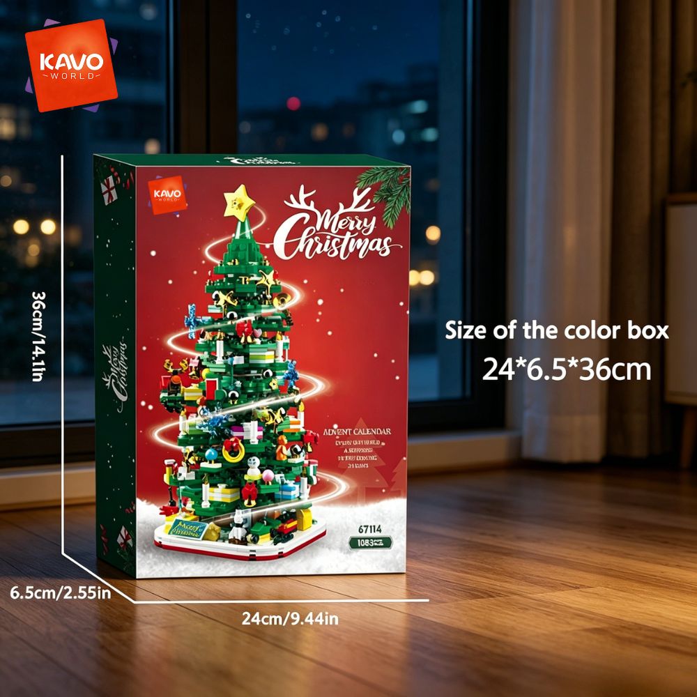 KAVOWORLD 1024pcs Christmas Tr - Desk Setup Lighting Ideas recension och pris