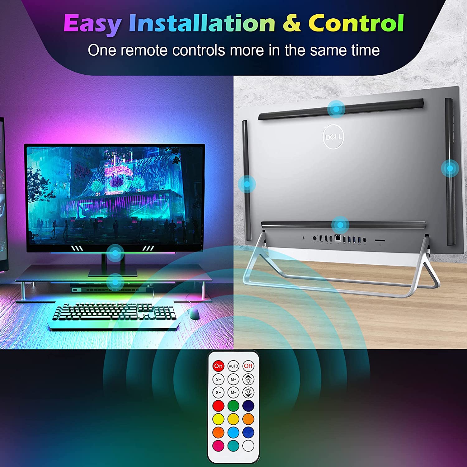 Under Monitor Light Bar RGB Dr - Desk Setup Diy recension och pris