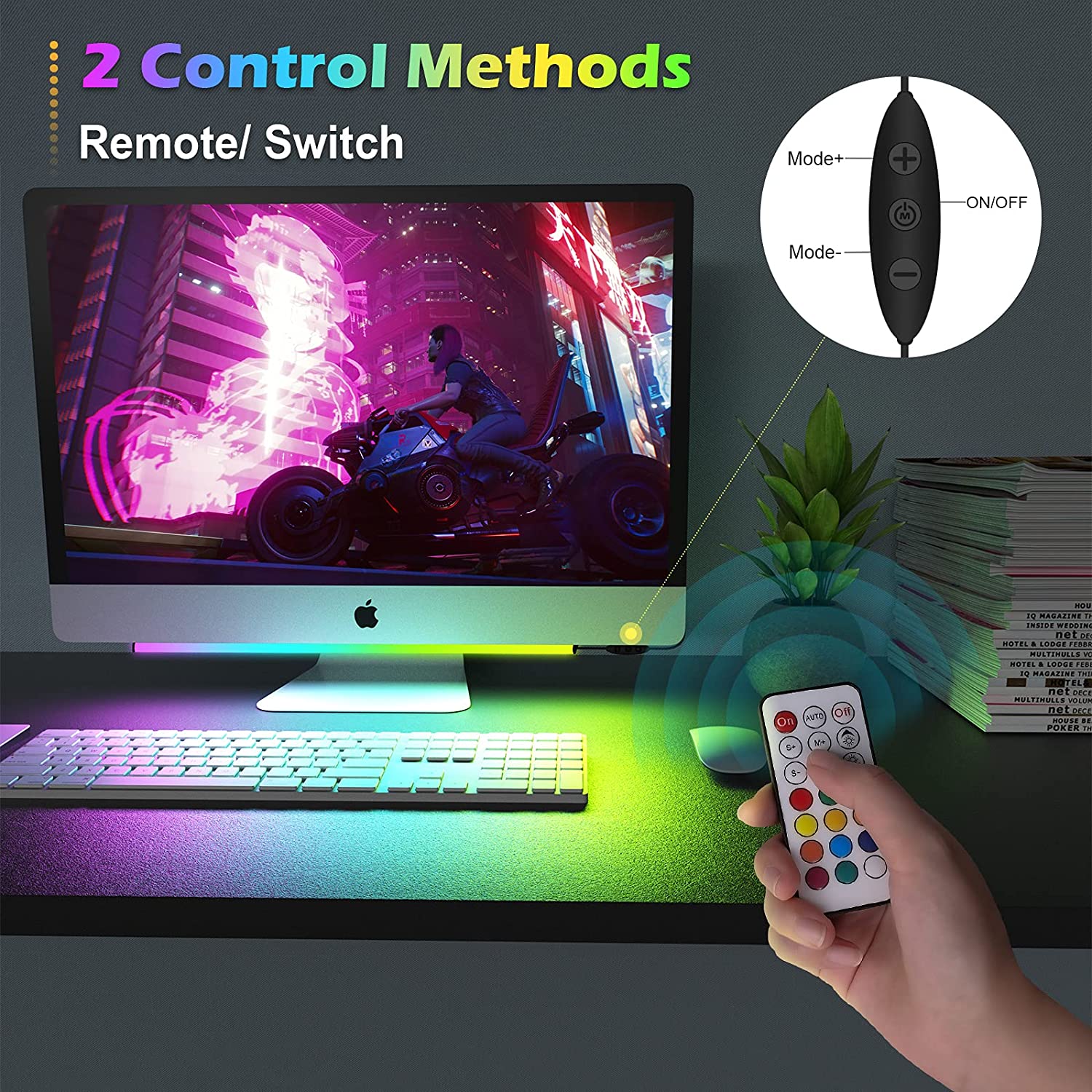 Under Monitor Light Bar RGB Dr - Desk Setup Diy recension och pris