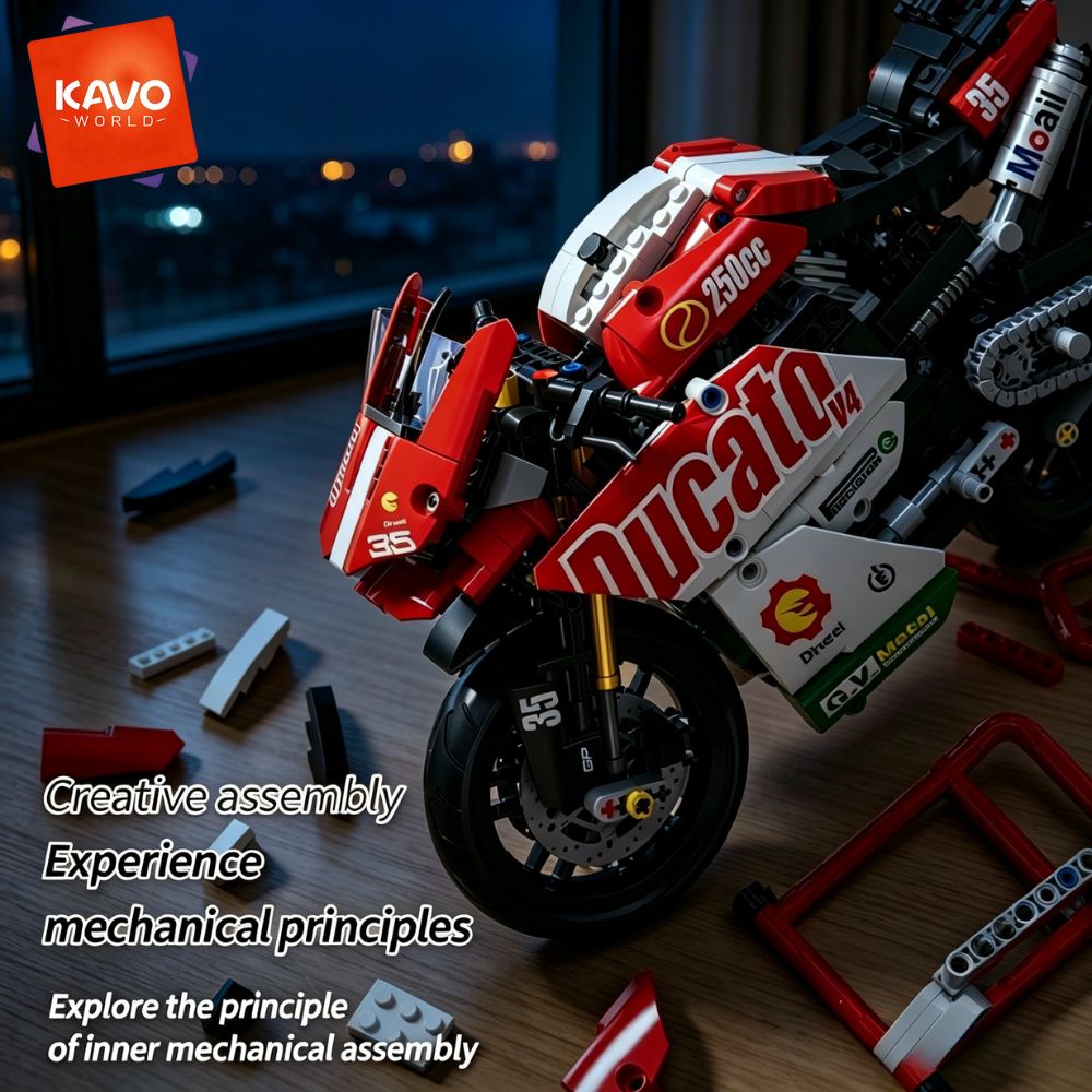 KAVOWORLD 883PCS 1:10 Racing M - Desk Setup Red recension och pris