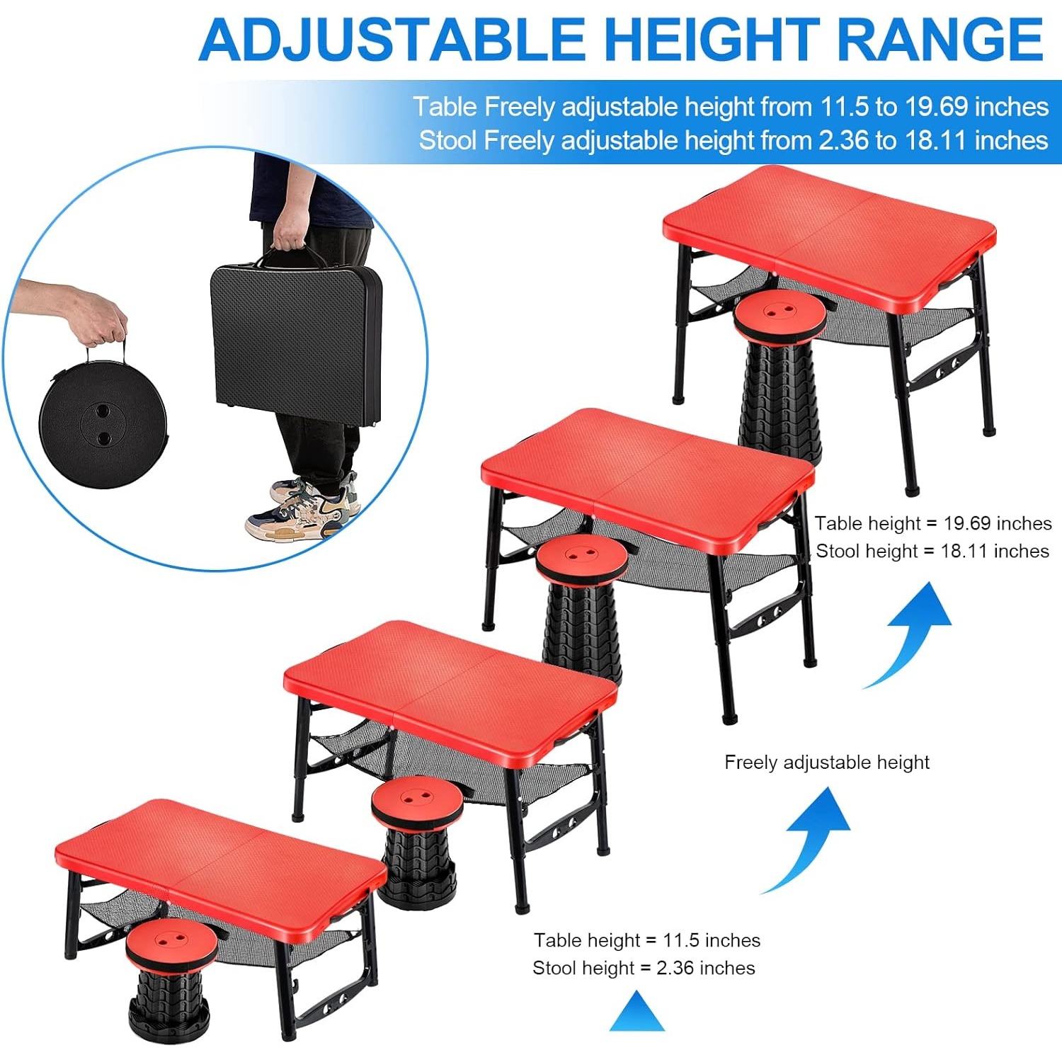 Retractable Folding Table & St - Desk Setup Notebook recension och pris