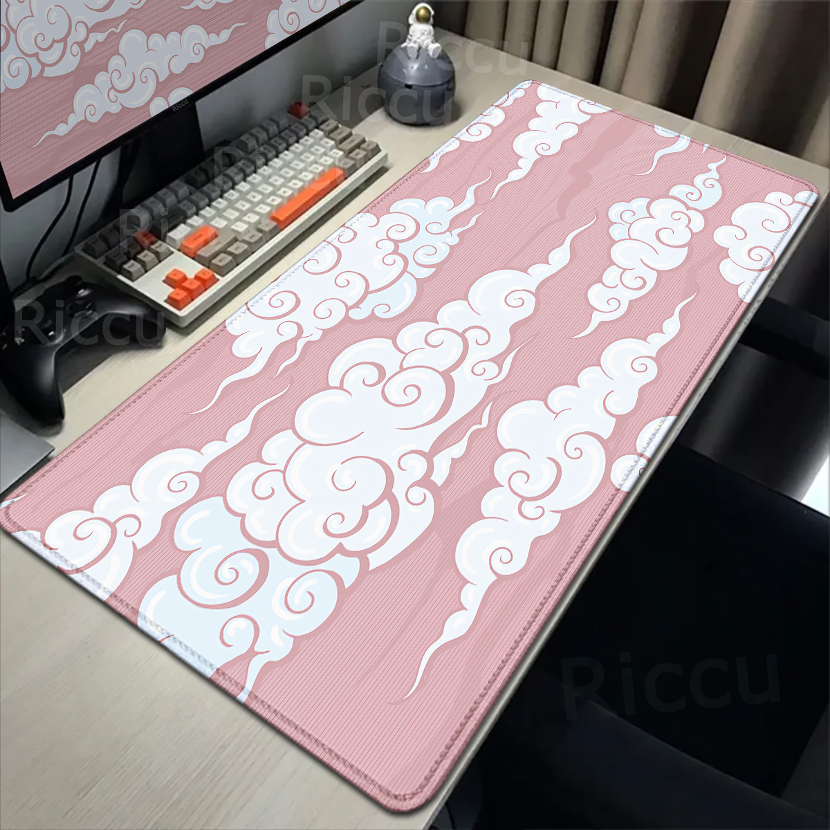 Large Red Cloud Gamer Mousepad - Desk Setup Red recension och pris