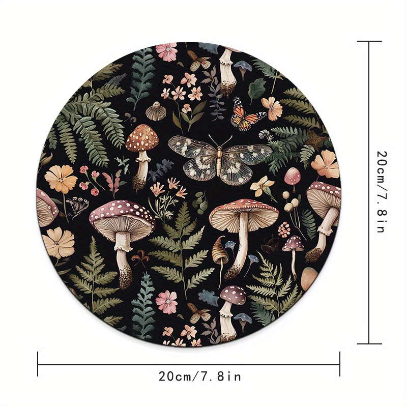 Round Forest Plant Mouse Pad R - Desk Setup Pegboard recension och pris